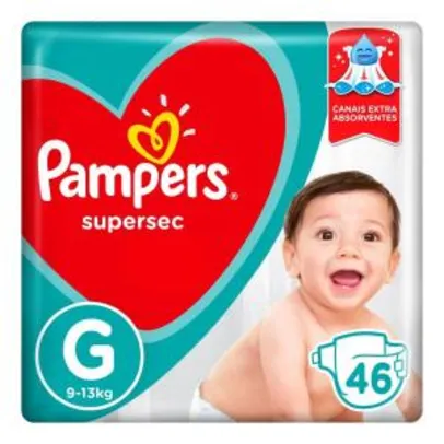 Fraldas Pampers Supersec G 46 Unidades | R$31