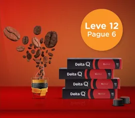 [Leve 12 caixas e pague 6] Cápsulas de café DeltaQ 