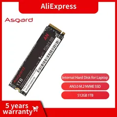Asgard SSD M2 1TB PCIe NVME 2280 para Desktop/Laptop