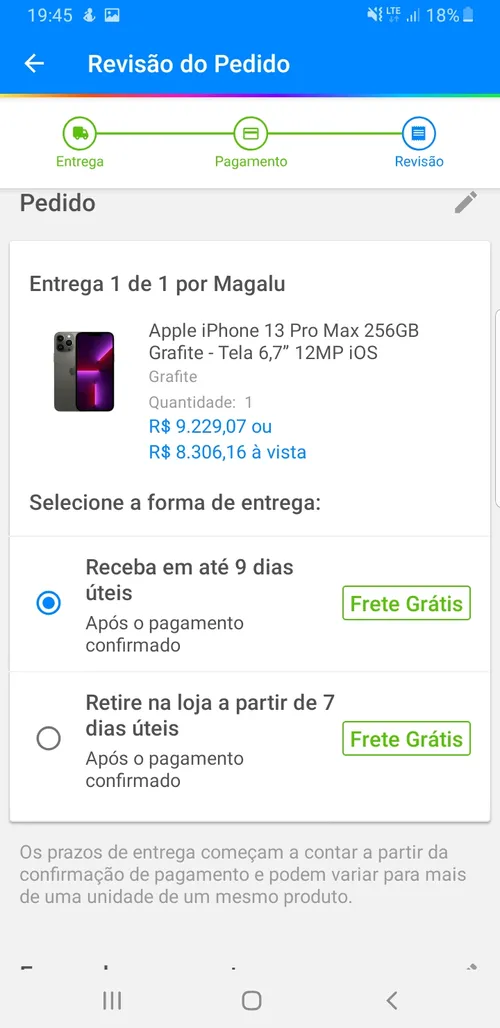 Imagem na descrição da promoção