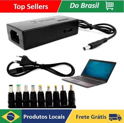 (moedas/BR) Fonte Carregador Universal Notebook Bivolt