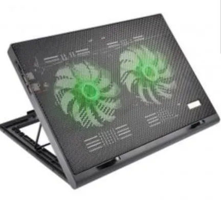 Saindo por R$ 46,5: Cooler para Notebook Warrior Power Gamer LED Verde Luminoso - AC267  R$46,50 | Pelando
