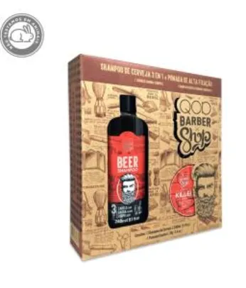 Kit QOD Barber Shop Shampoo de Cerveja 3 em 1 240ml + Pomada Capilar Killer 70g - Incolor