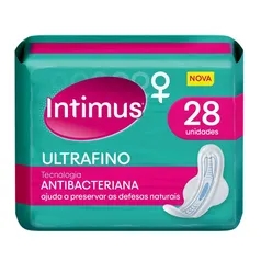 Absorvente Intimus Antibacteriano Ultra Fino Com Abas Com 28 Unidades