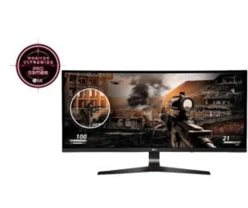 [AME] Monitor Gamer LED 34'' IPS Curvo ultrawide Full HD 34UC79G - LG por R$ 2326 ( com AME)