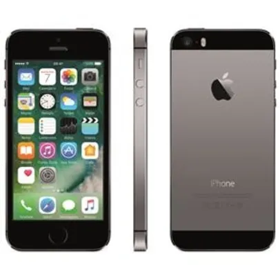 [CASAS BAHIA] iPhone 5S Apple com 16GB, Tela 4”, iOS 8, Touch ID, Câmera 8MP, Wi-Fi, 3G/4G, GPS, MP3 e Bluetooth – Cinza Espacial - 16GB - R$ 1499