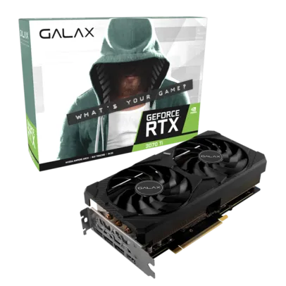 Placa de Vídeo Galax, GeForce RTX 3070 Ti (1-Click OC), LHR, 8GB, GDDR6, DLSS, Ray Tracing, 37ISM6MD4COC