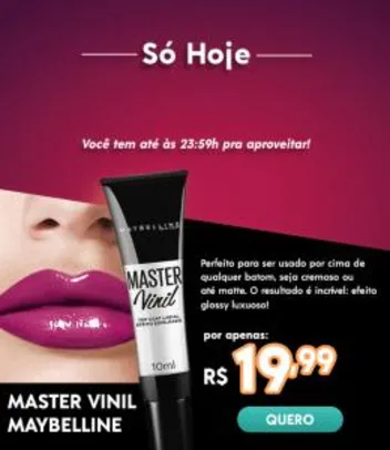 Brilho Labial Maybelline Master Vinil Top Coat - R$18,99