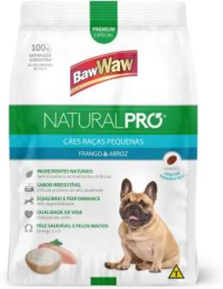 Ração Baw Waw Natural Pro para cães raças pequenas sabor Frango e Arroz - 2,5kg
