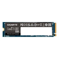SSD Gigabyte Gen3 2500E 500GB, PCIe 3.0x4, NVMe1.3, Leitura: 2300MB/s e Gravação:1500MB/s G325E500G