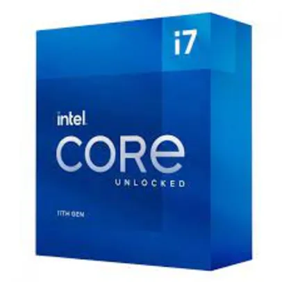 Processador Intel Core i7 11700KF 3.6GHz (5.0GHz Turbo), 11ª Geração, 8-Cores 16-Threads, LGA 1200, BX8070811700KF