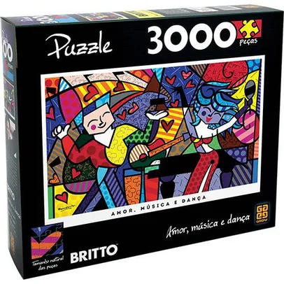 Puzzle - Quebra Cabeça Romero Britto Latin Grammy - Grow | R$85