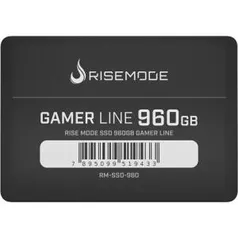 SSD Rise Mode Gamer Line, 960GB, Sata III, Leitura 535MBs e Gravação 435MBs, RM-SSD-960