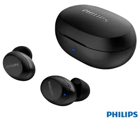 Fone de Ouvido Sem Fio Philips TWS Intra-auricular Preto - TAT1235BK/97