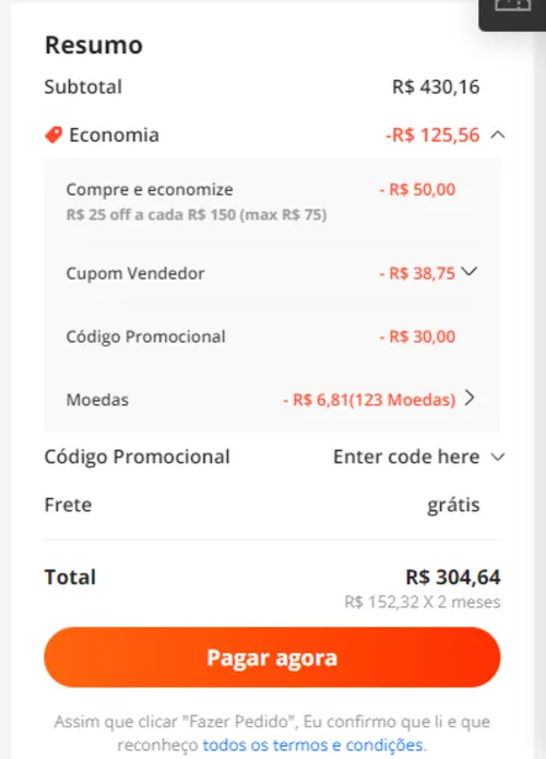 Imagem na descrição da promoção