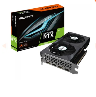 Placa de Vídeo Gigabyte NVIDIA GeForce RTX 3050 EAGLE OC 8G, LHR, 8GB, GDDR6, DLSS, Ray Tracing, GV-N3050EAGLE OC-8GD