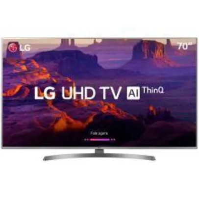 Smart TV LED 70" Ultra HD 4K LG 70UK6540, ThinQ AI, HDR 10 Pro, 4 HDMI e 2 USB - R$ 6214
