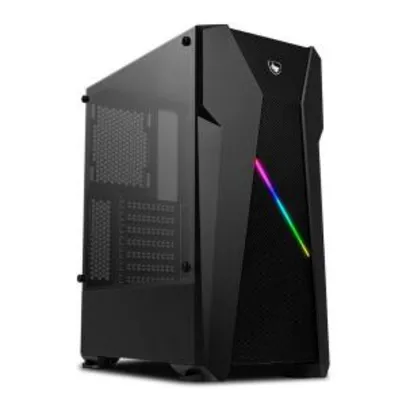 Gabinete Gamer Pichau Kronen RGB Lateral Vidro Temp, PGKN-01 RGB | R$ 240