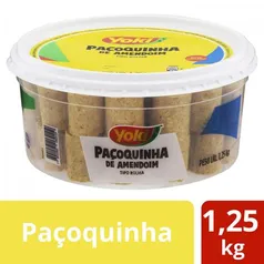 [APP+C. Ouro] Paçoca Rolha Yoki 1,25kg (Leve 3 pague 2) | R$11,95