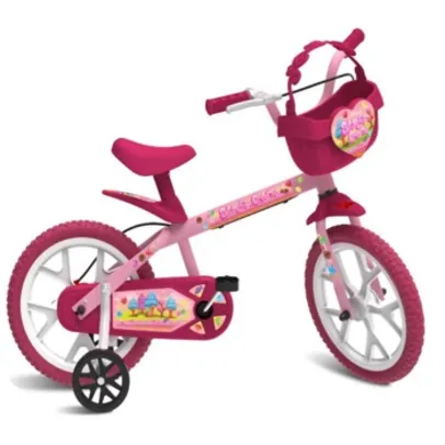 (APP/AME R$270) (SUPER CAÇADOR AME R$189) Bicicleta 14 sweet game bandeirante