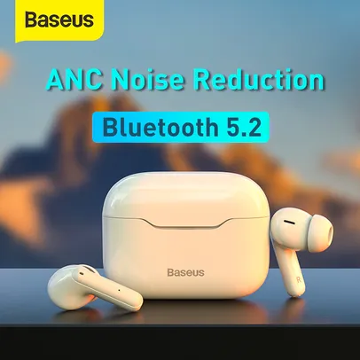 Fone de ouvido sem fio Baseus S1 - TWS Bluetooth 5.2 com cancelamento de ruído e controle touch | R$233