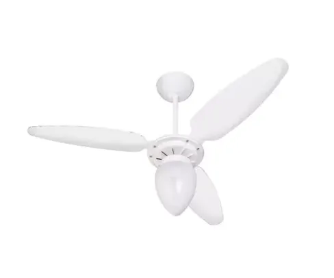 Ventilador de Teto Ventisol Wind com Lustre e 3 Velocidades - Branco