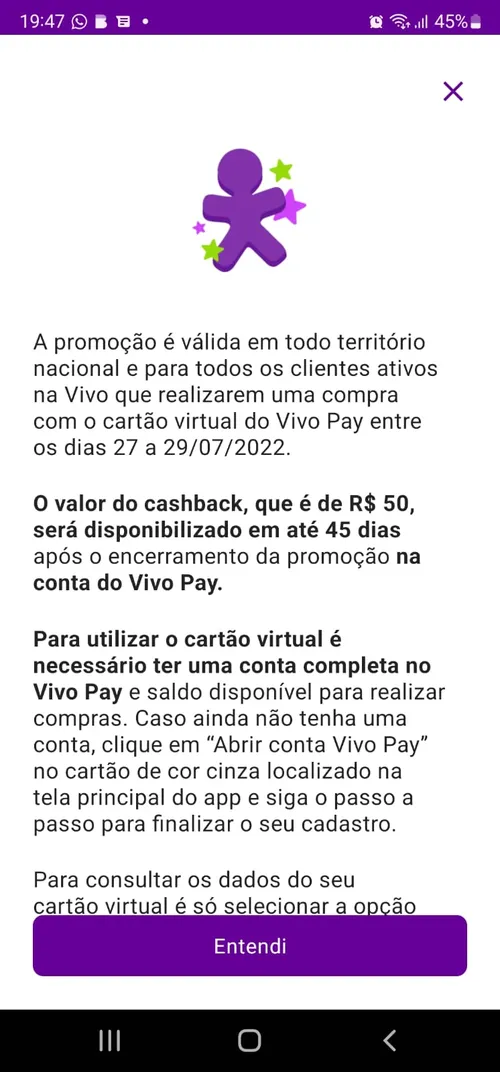 Imagem na descrição da promoção