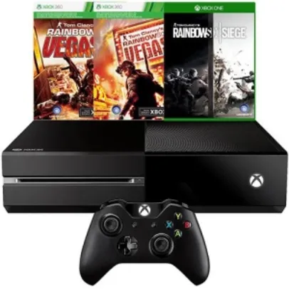 Console Xbox One 1TB + 3 Jogos - R$1.360