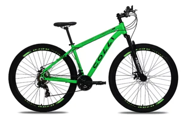 Bicicleta Colli Toronto Aluminio Aro 29 Disco-shimano 21v Cor Verde Neon Tamanho do quadro 17