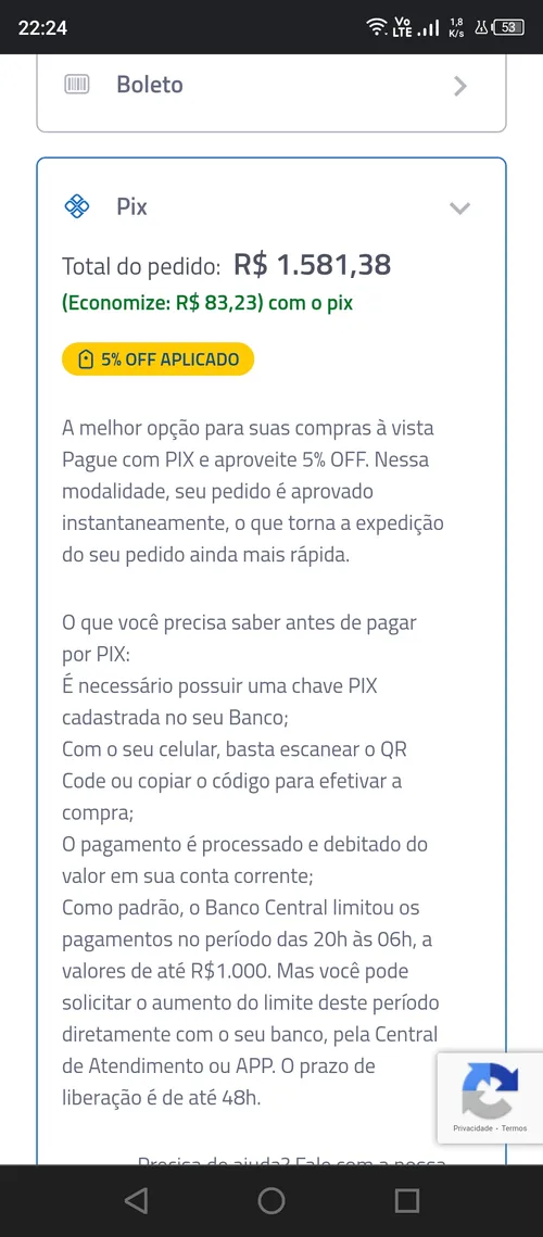 Imagem na descrição da promoção