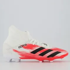 Chuteira Adidas Predator 20.3 FG Campo Juvenil Branca