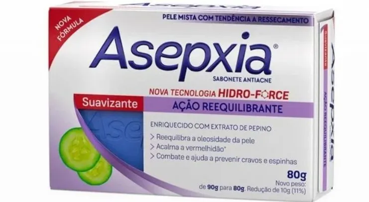 Sabonete Cremoso Natural Adstringente Asepxia - 90g | R$4,69