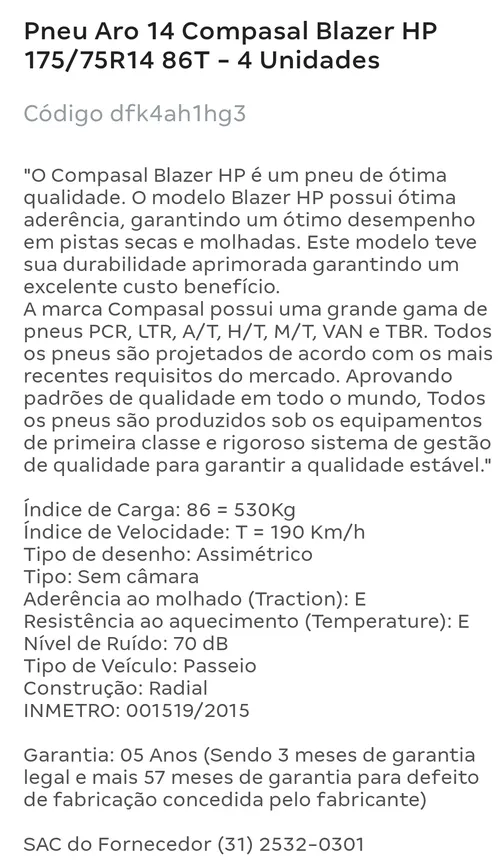 Imagem na descrição da promoção