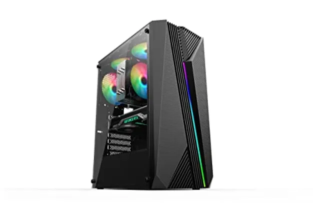 Gabinete Gamer Hayom Gb1721 - Lateral em Vidro Temperado - Usb 3.0 - Rgb - Mid Tower