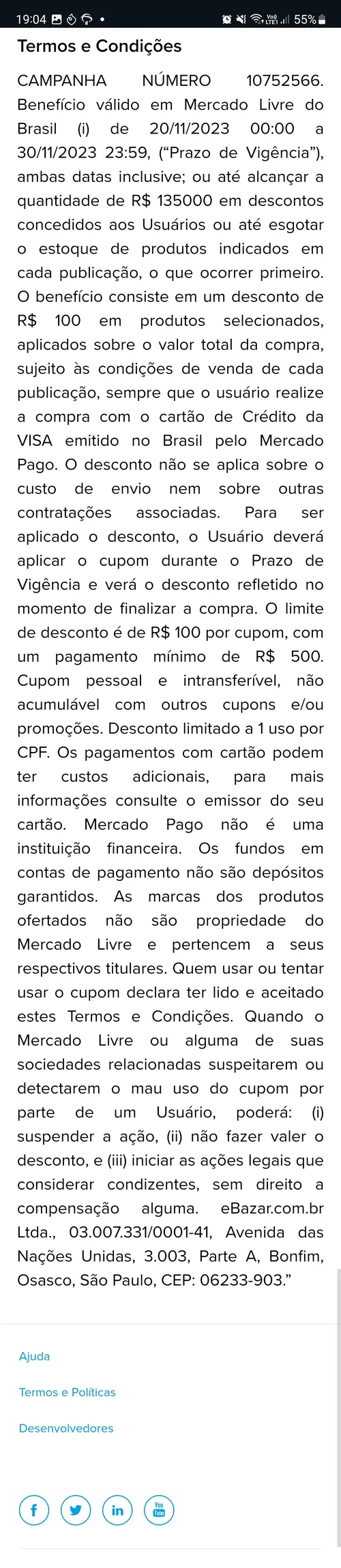 Imagen na descrição da promoção