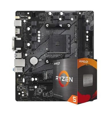 Kit Upgrade, AsRock A520M-HDV + AMD Ryzen 5 5600G | R$2.299