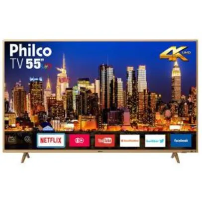 [APP+CC Shoptime] Smart TV LED 55” Philco PTV55F61SNC UHD 4K - R$1.624