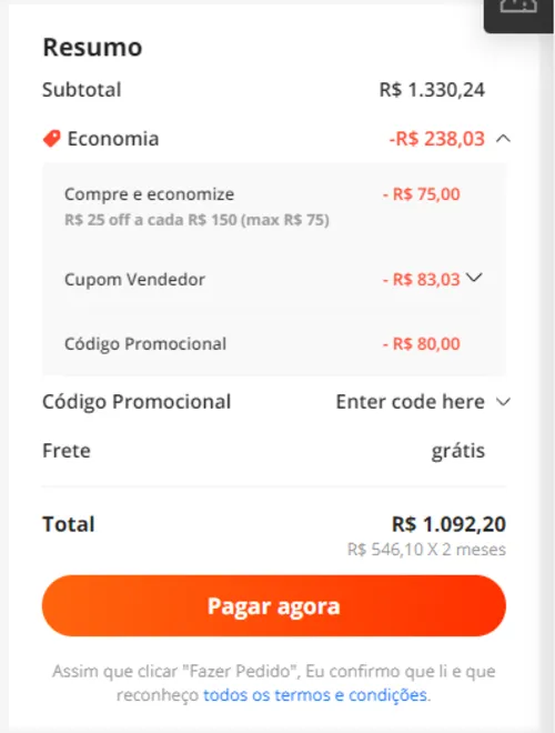 Imagem na descrição da promoção