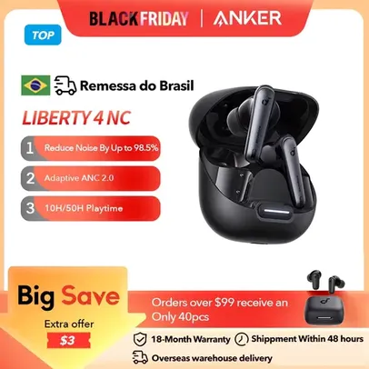 [DoBrasil] Fone de Ouvido Soundcore by Anker Liberty 4 NC