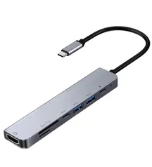 [62,65 AME] HUB USB C 7EM1 com 4k