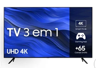 Smart TV Samsung 70" UHD 4K 70CU7700 Processador Crystal 4K, Gaming Hub Tela sem Limites 70"