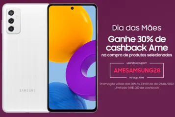 [AME R$ 1.120] Smartphone Samsung Galaxy M52 5G 128GB 6GB RAM