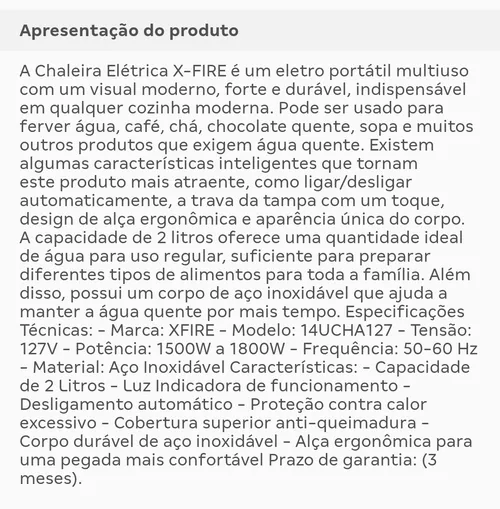 Imagem na descrição da promoção