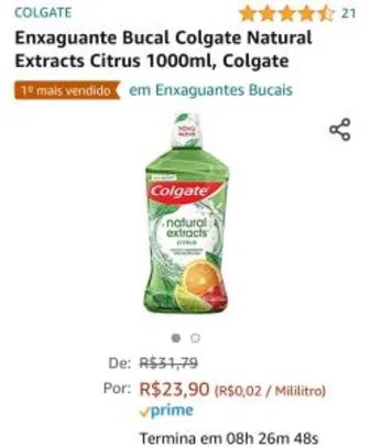 Enxaguante Bucal Colgate Natural Extracts Citrus 1000ml, Colgate - R$24