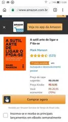 (Ebook) A sutil arte de ligar o f*da-se | R$9