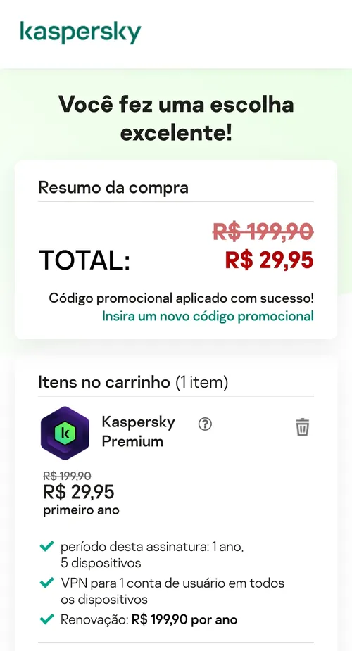 Imagem na descrição da promoção