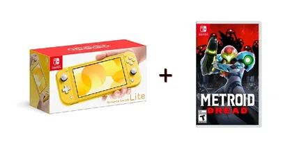 Console Nintendo Switch Lite Nacional (Amarelo) + Metroid DREAD - Nintendo Switch