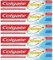 5 unidades: Creme Dental Colgate Total 12 Saúde Visível 70g