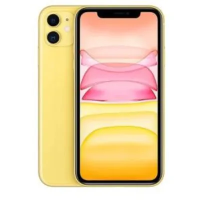 iPhone 11 Amarelo, com Tela de 6,1", 4G, 64 GB e Câmera de 12 MP - MWLW2BZ/A