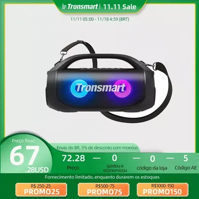 [Do Brasil] Caixa de Som Tronsmart Bang SE 40W, RGB